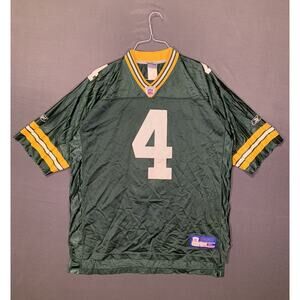 Brett Farve NFL Reebok Jersey On Field Green Bay Packers #4 Mesh Vintage XL